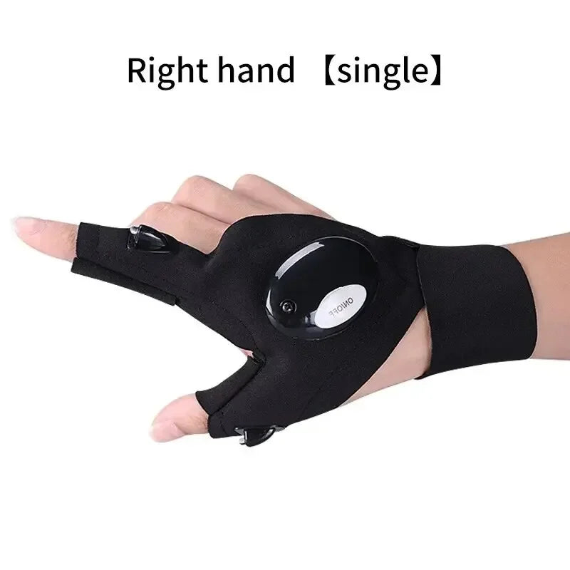 Half Finger Gloves with LED