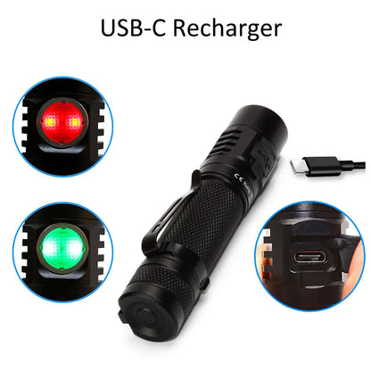 Powerful Rechargeable Tactical Flashlight