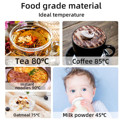 Smart LCD Display Travel Coffee Mug Warmer for Home and Office | BlackForg3