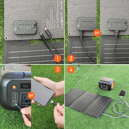 Portable Power Station with 30W Solar Panel