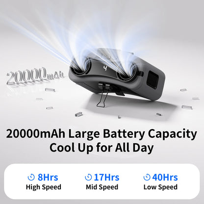 Outdoor Portable Waist Fan with Dual Air Outlet for Cooling | BlackForg3