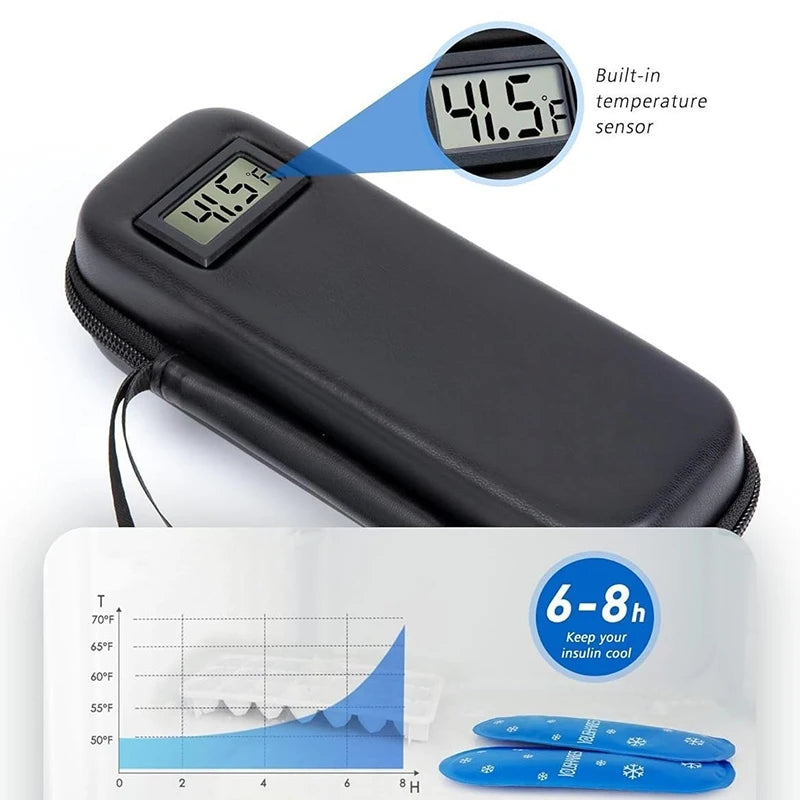 Insulin Cooler Travel Case With Thermometer Display