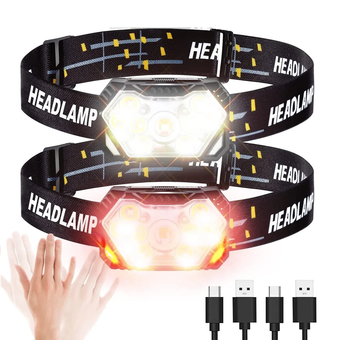 USB Rechageable Motion Sensor Headlamp
