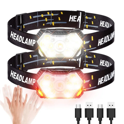USB Rechageable Motion Sensor Headlamp