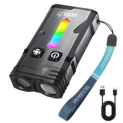 LED Rechargeable Flashlight with RGB Atmosphere