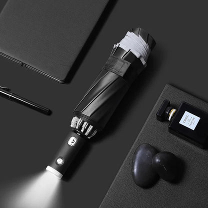 Automatic Umbrella with Built-in Flashlight for Rainy Nights | BlackForg3
