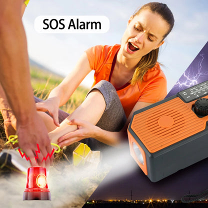 Outdoor Solar Powered LED Flashlight with Radio | BlackForg3