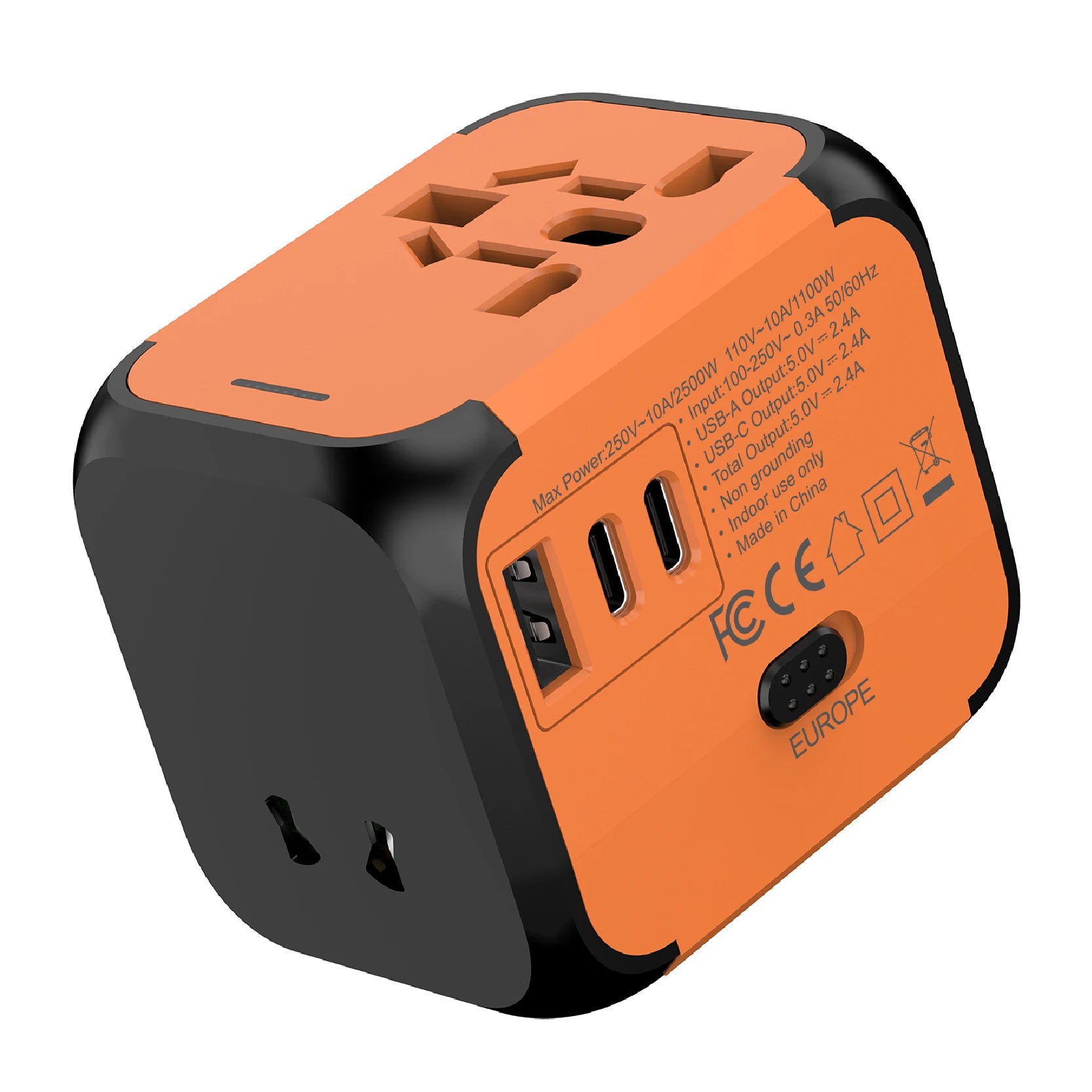 Multifunction Travel Adapter Converter Socket for Worldwide Use | BlackForg3
