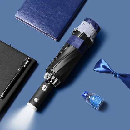 Automatic Umbrella with Built-in Flashlight for Rainy Nights | BlackForg3