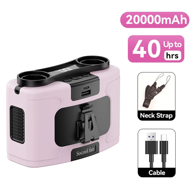 Adjustable Portable Waist Fan for Travel and Sports | BlackForg3