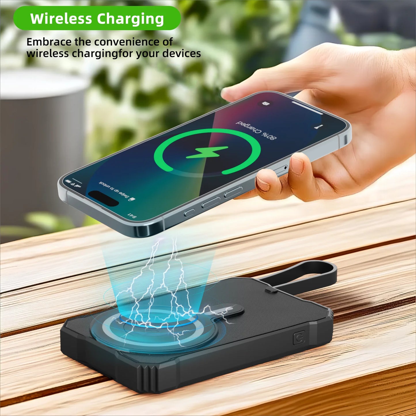 Magnetic Wireless Solar Charger Panel