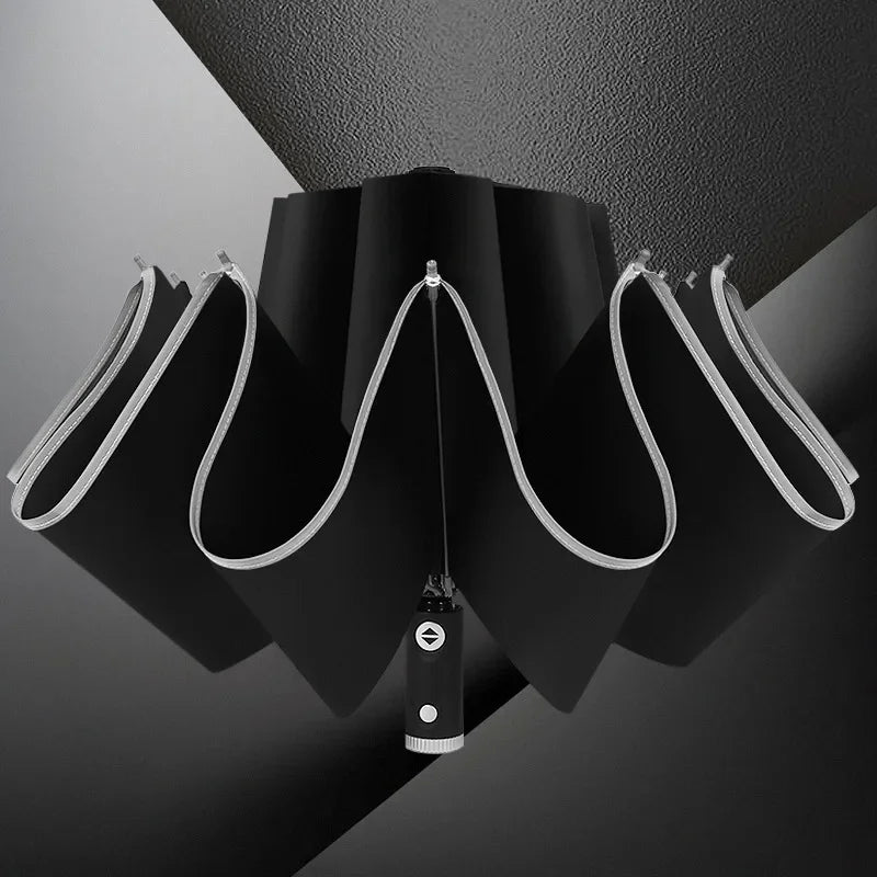 Automatic Umbrella with Built-in Flashlight for Rainy Nights | BlackForg3