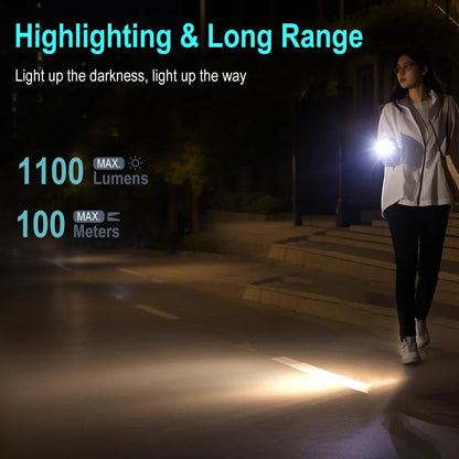 LED Rechargeable Flashlight with RGB Atmosphere