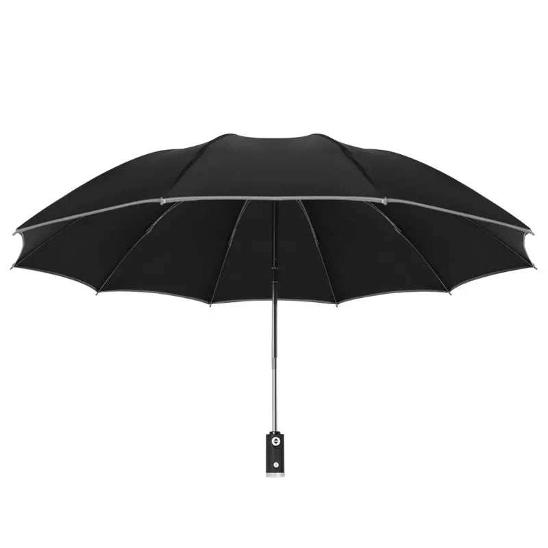 Automatic Umbrella with Built-in Flashlight for Rainy Nights | BlackForg3