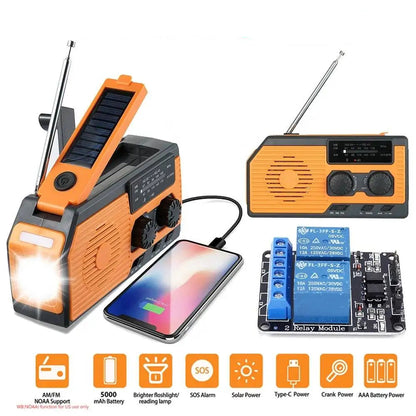 Solar Power Multifunctional Radio LED Flashlight for Camping | BlackForg3