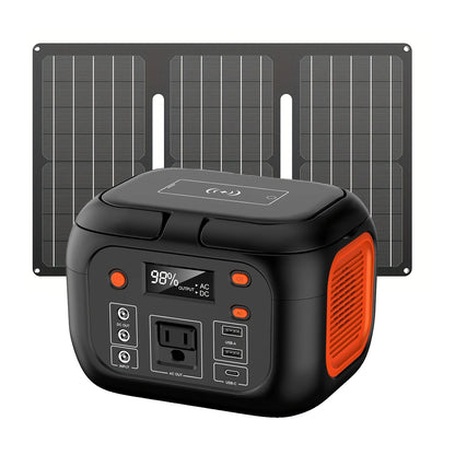 Portable Power Station with 30W Solar Panel