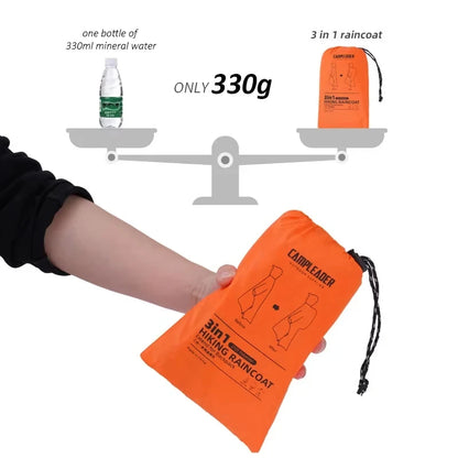 3 In 1 Outdoor Raincoat for Hiking and Travel | BlackForg3