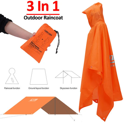 3 In 1 Outdoor Raincoat for Hiking and Travel | BlackForg3