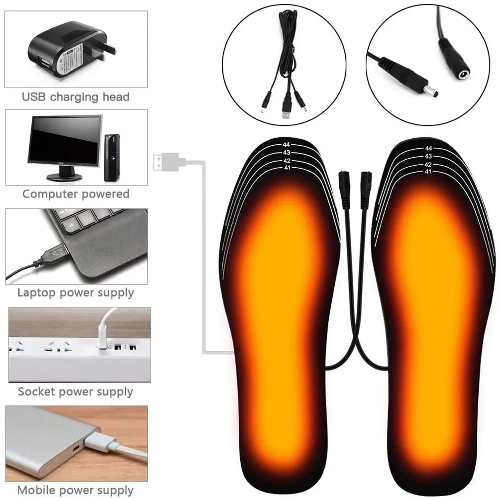 Outdoor Sports USB Heated Insoles for Warm Feet | BlackForg3