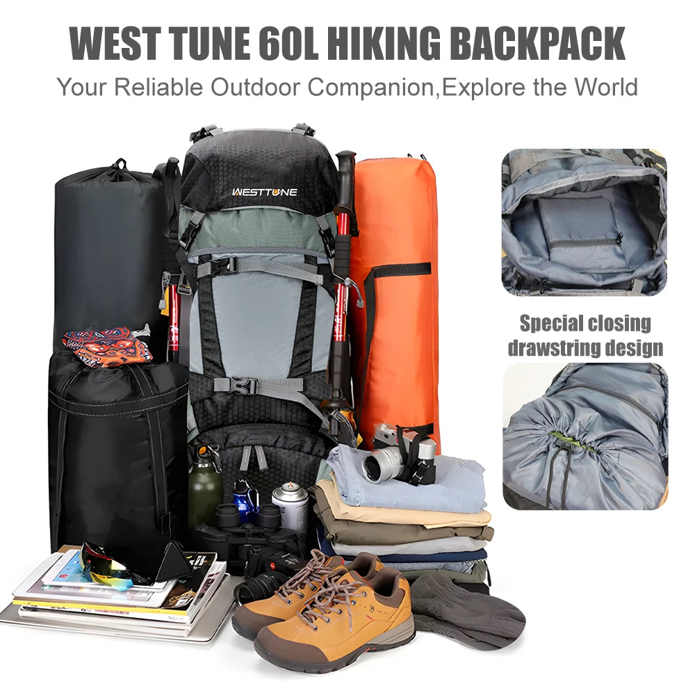 Hiking Camping Backpack with Rain Cover
