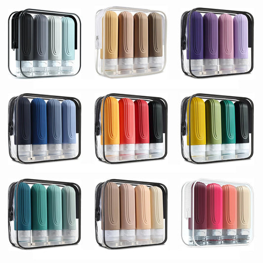 Portable Travel Bottles Set for Toiletries and Cosmetics | BlackForg3