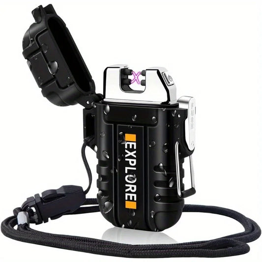 Windproof USB Type-C Lighter for Outdoor Use | BlackForg3