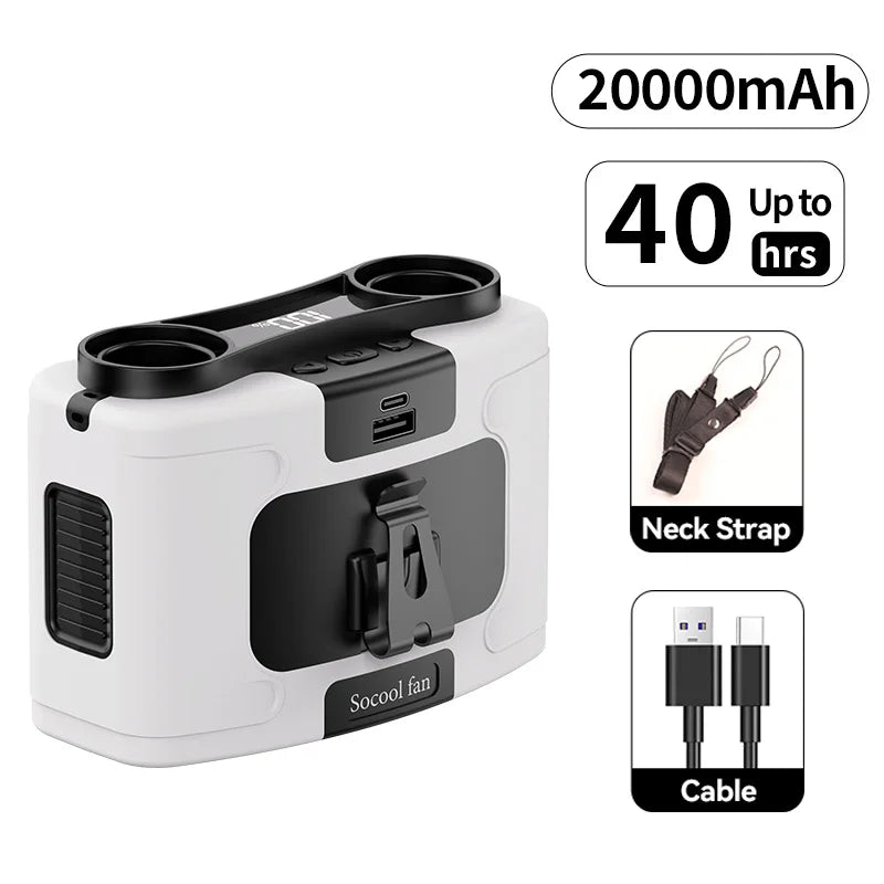 Adjustable Portable Waist Fan for Travel and Sports | BlackForg3