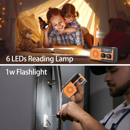 Outdoor Solar Powered LED Flashlight with Radio | BlackForg3