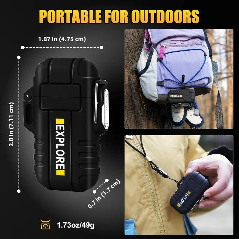 Rechargeable USB Electric Lighter for Travel and Camping | BlackForg3